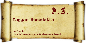 Magyar Benedetta névjegykártya